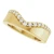 14K Yellow Gold .25ctw Lab-Grown Diamond Contour Band
