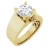 14K Yellow Gold Round Solitaire Engagement Ring
