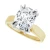 14K Yellow Gold Elongated Cushion Solitaire Engagement Ring
