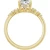 14K Yellow Gold Oval Diamond Semi-Set Engagement Ring