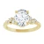 14K Yellow Gold Oval Diamond Semi-Set Engagement Ring