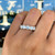 14K White Gold 5 Stone Round Brilliant Diamond Wedding Band
