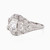 Vintage 1920s Platinum Old Euro Cut Diamond Engagement Ring
