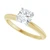 14K Yellow Gold Two-Toned .88ct Round Brilliant Diamond Solitaire Engagement Ring