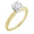 14K Yellow Gold Two-Toned .88ct Round Brilliant Diamond Solitaire Engagement Ring