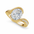 14K Yellow Gold 2.04ctw Lab-Grown Oval Bypass Diamond Engagement Ring