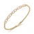 14K Yellow Gold .53ctw Diamond Paperclip Design Beaded Flex Bracelet