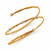 14K Yellow & White Gold .32ctw Diamond Twisted Wire Finish Flex Wrap Bracelet