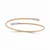 14K Yellow & White Gold .61ctw Diamond Bezel Set Bypass Wire Texture Flex Bangle Bracelet