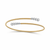 14K Yellow & White Gold .61ctw Diamond Bezel Set Bypass Wire Texture Flex Bangle Bracelet
