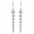14K White Gold 1.04ctw Lab Grown Round Brilliant Pierced Diamond Dangle French Hook Earrings