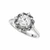14K White Gold 1.04ct Round Brilliant Center Filigree Halo Engagement Ring