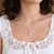 14K White Gold Pear Shaped Opal Diamond Halo Necklace, 18"
