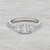 14K White Gold 3 Stone Diamond Engagement Ring by Romance, GIA Certified 14K White Gold 3 Stone Diamond Engagement Ring by Romance, GIA Certified