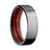 7mm Tantalum Wedding Band with Blood Wood Sleeve, Distressed Finish 7mm Tantalum Wedding Band with Blood Wood Sleeve, Distressed Finish