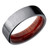 7mm Tantalum Wedding Band with Blood Wood Sleeve, Distressed Finish 7mm Tantalum Wedding Band with Blood Wood Sleeve, Distressed Finish