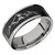 Titanium Ring with Carved Mountain Range Pattern