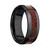 8mm Step Edged Black Zirconium & Red Dinosaur Bone Band by Lashbrook Designs