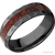 Rock Finish Black Zirconium with Red Dinosaur Bone Inlay