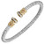 14k Yellow Gold & Sterling Silver Diamond Bar Bangle by Alwand Vahan