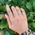 14kt White Gold and Diamond Vine Design Wedding Band by ArtCarved