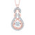 10k Rose Gold & Diamond Beat of Heart Necklace 10k Rose Gold & Diamond Beat of Heart Necklace