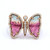 14k Rose Gold, Diamond & Ombre Tourmaline Carved Butterfly Ring 14k Rose Gold, Diamond & Ombre Tourmaline Carved Butterfly Ring