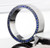 Cobalt Chrome Flat Band with Blue Sapphires on Edges
