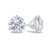 14K White Gold Round Brilliant Diamond Stud Earrings