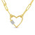 14k Yellow Gold, Diamond Heart Carabiner Paperclip Necklace 14k Yellow Gold, Diamond Heart Carabiner Paperclip Necklace