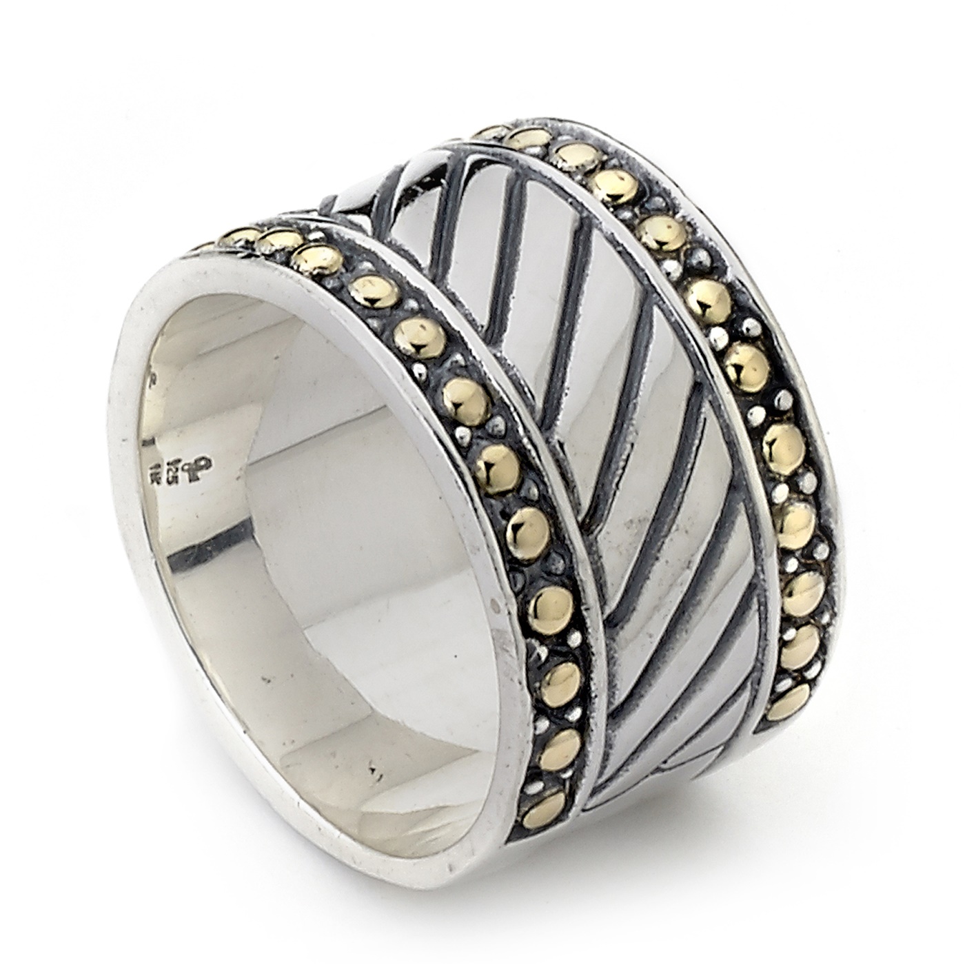 パーツ Columbus K18 Gold x Sterling Silver Ring r-sb52850__08125.1649708251.