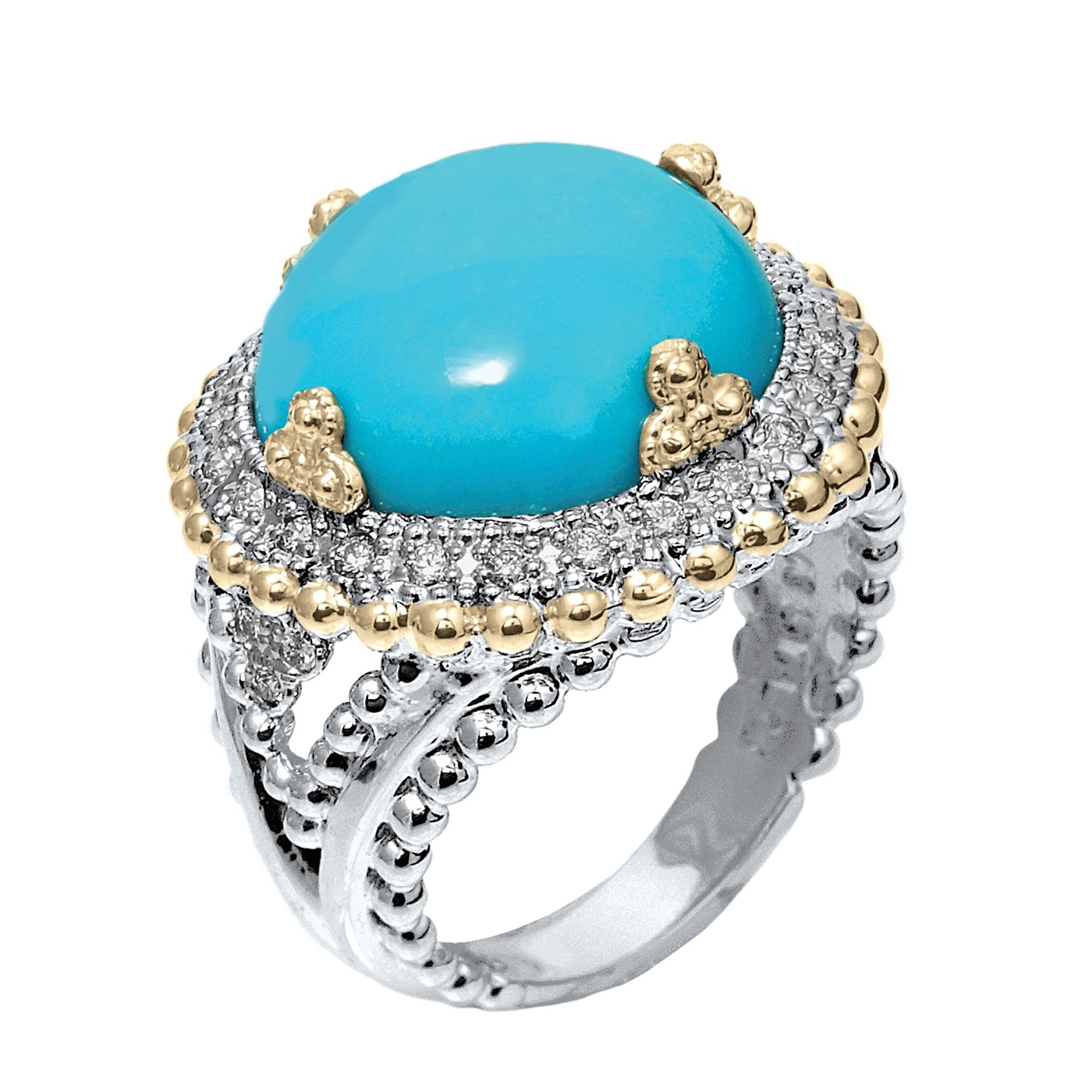 Alwand Vahan Turquoise & Diamond Ring