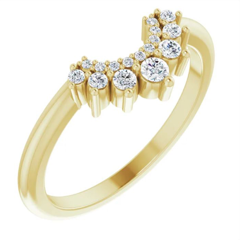 Womens yellow gold on sale diamond wedding band