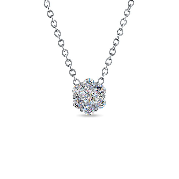 Baguette Diamond Cluster Pendant - Underwoods Jewelers