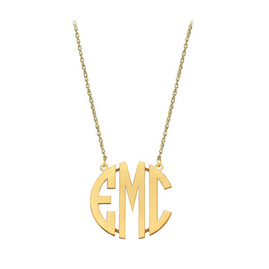 Personalized Block Circle Cut-out Letters Monogram Pendants XNA529Y - Ron  Jewelers