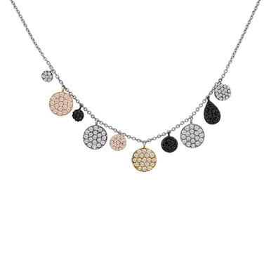 Meira T Multi Colored Diamond Disc Necklace - Recently Sold Treasures