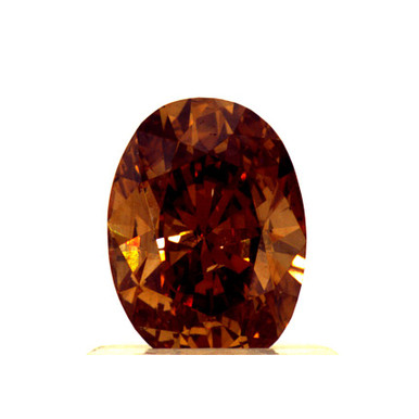 3/4ct Natural Diamond, Fancy Orangy Brown Color
