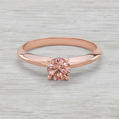 Rose Gold Diamond Engagement Ring With Leaves, Engagement Ring Nature  Inspired Leaf Ring | Benati