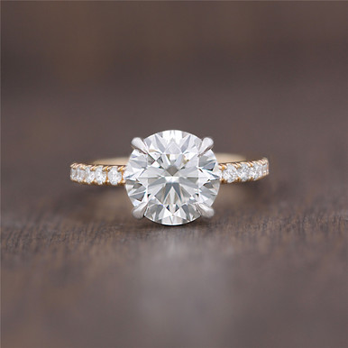 3.05ct Round Diamond, GIA graded, in a Hand Made 18K & Platinum Ring