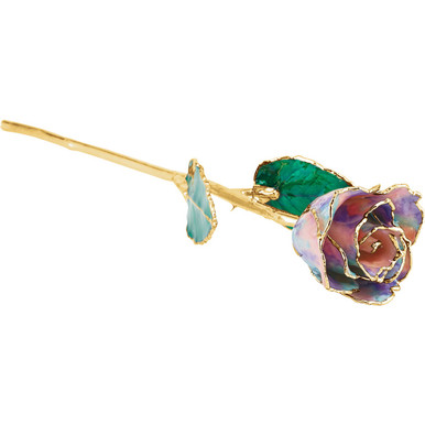 24k Yellow Gold Dipped October Opal Rose