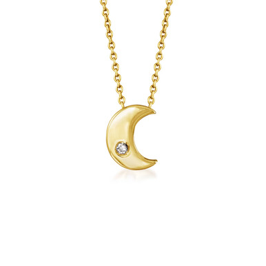 Gemnel Fashion Women Jewelry 925 Sterling Silver 18K Gold Diamond Crescent  Moon Necklace - China Diamond Necklace Genuine and 925 Sterling Silver  Necklace price | Made-in-China.com