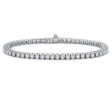 2 carat Diamond Tennis Bracelet - 14K White Gold Diamond Line Bracelet