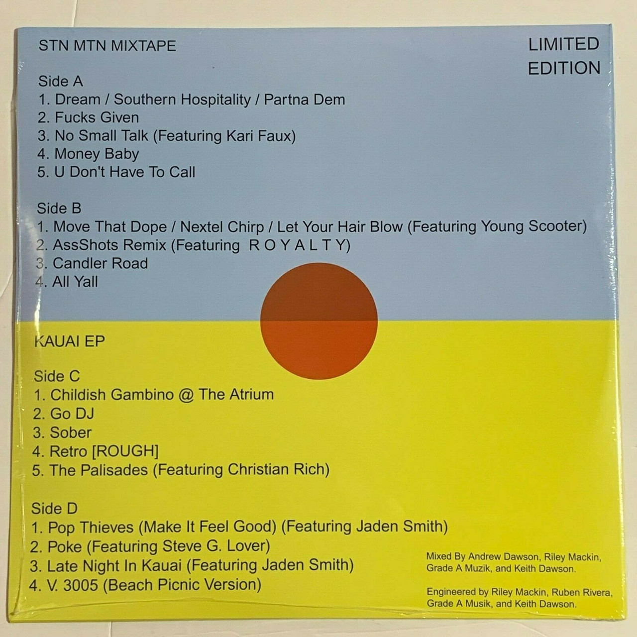 Childish Gambino STN MTN Kauai 2LP Vinyl Limited Black 12