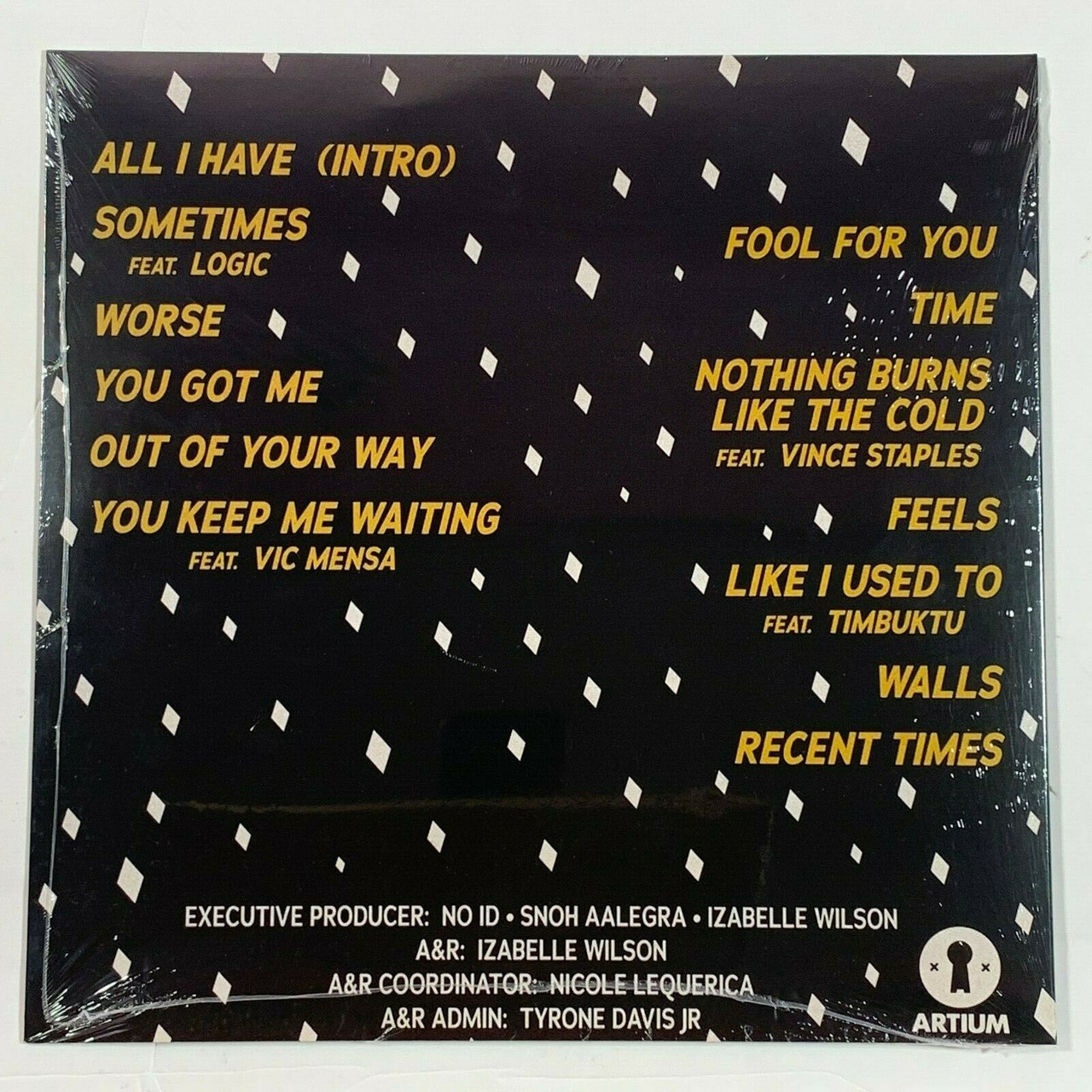 Snoh Aalegra Feels 1LP Vinyl Limited Black 12