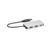 Kompakt 3 portos USB hub - Újrahasznosított alumínium