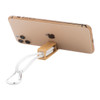 USB töltőkábel bambusz mobiltartóval (AP864060)