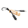 USB töltőkábel bambusz mobiltartóval (AP864060)