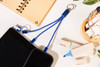 Kulcstartós USB töltőkábel – újrahasznosított (AP864127)