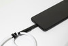 60 W-os RPET mobiltartós csuklópánt beépített USB-C kábellel