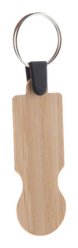 BooCart bambusz kulcstartós bevásárló érme (AP718372)